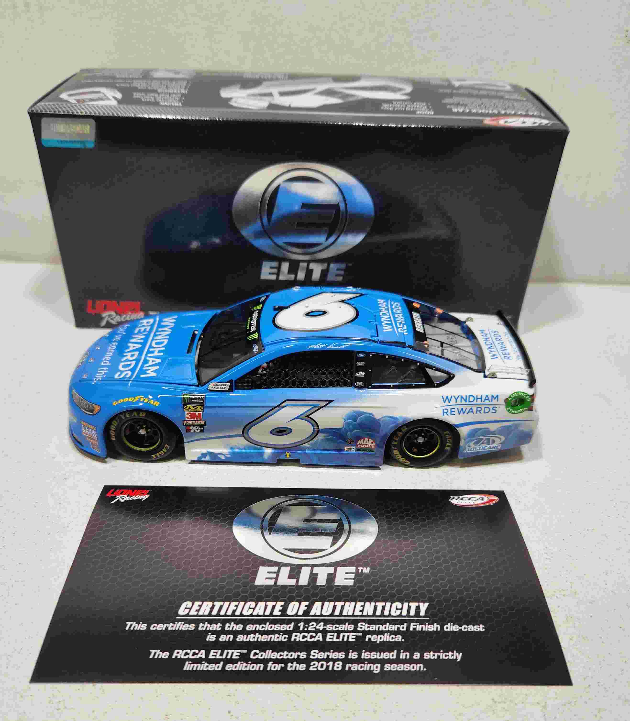 2018 Matt Kenseth 1/24th Wyndham Rewards Elite Fusion