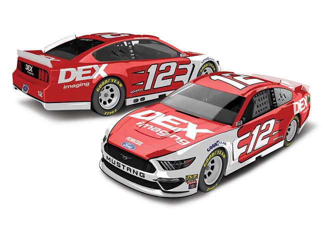 2019 Ryan Blaney 1/24th DEX Imaging hood open Mustang