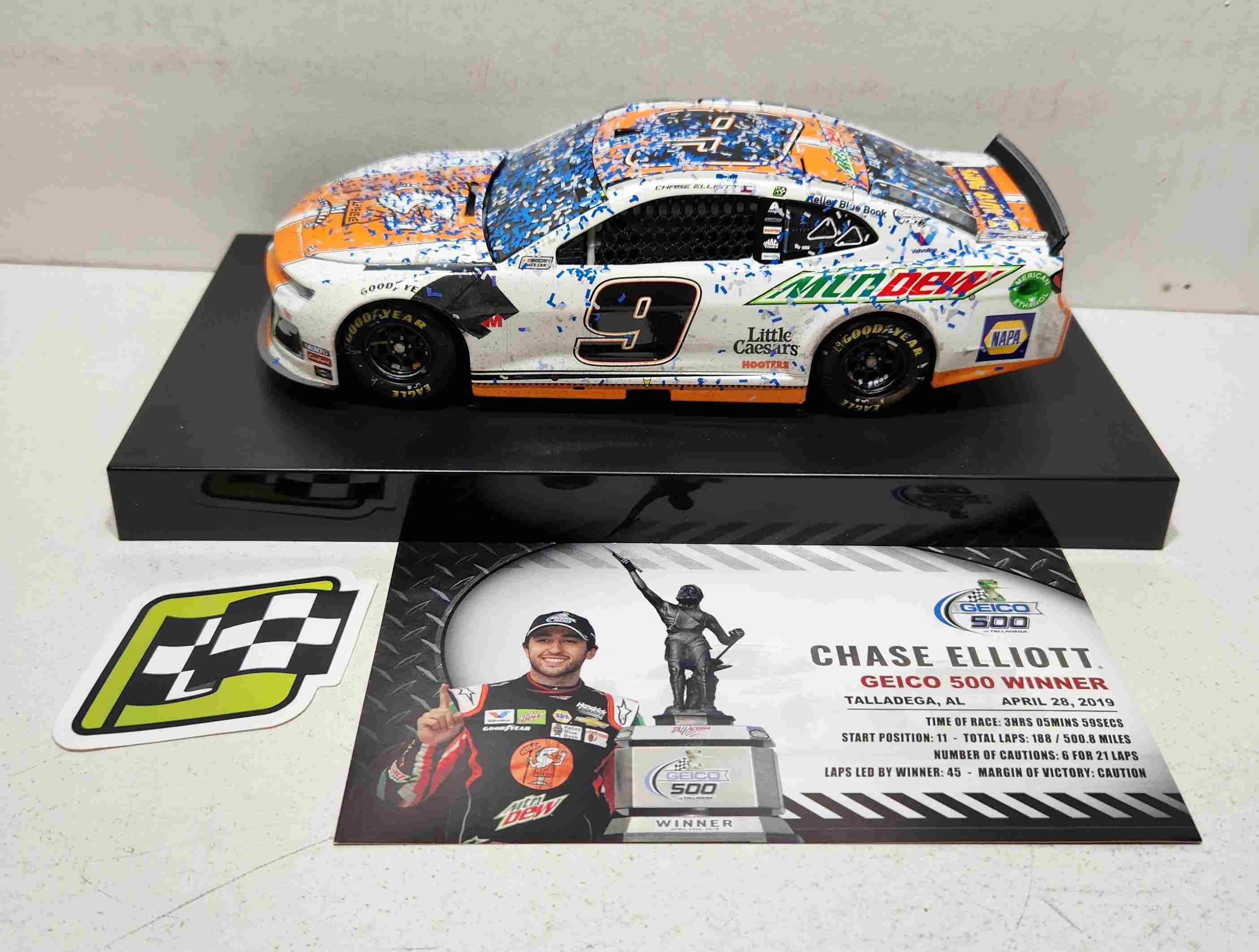 2019 Chase Elliott 1/24th Little Caesars/Mtn Dew "Talladega Win" hood open Camaro