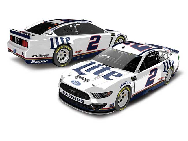 2019 Brad Keselowski 1/24th Miller Lite hood open Mustang