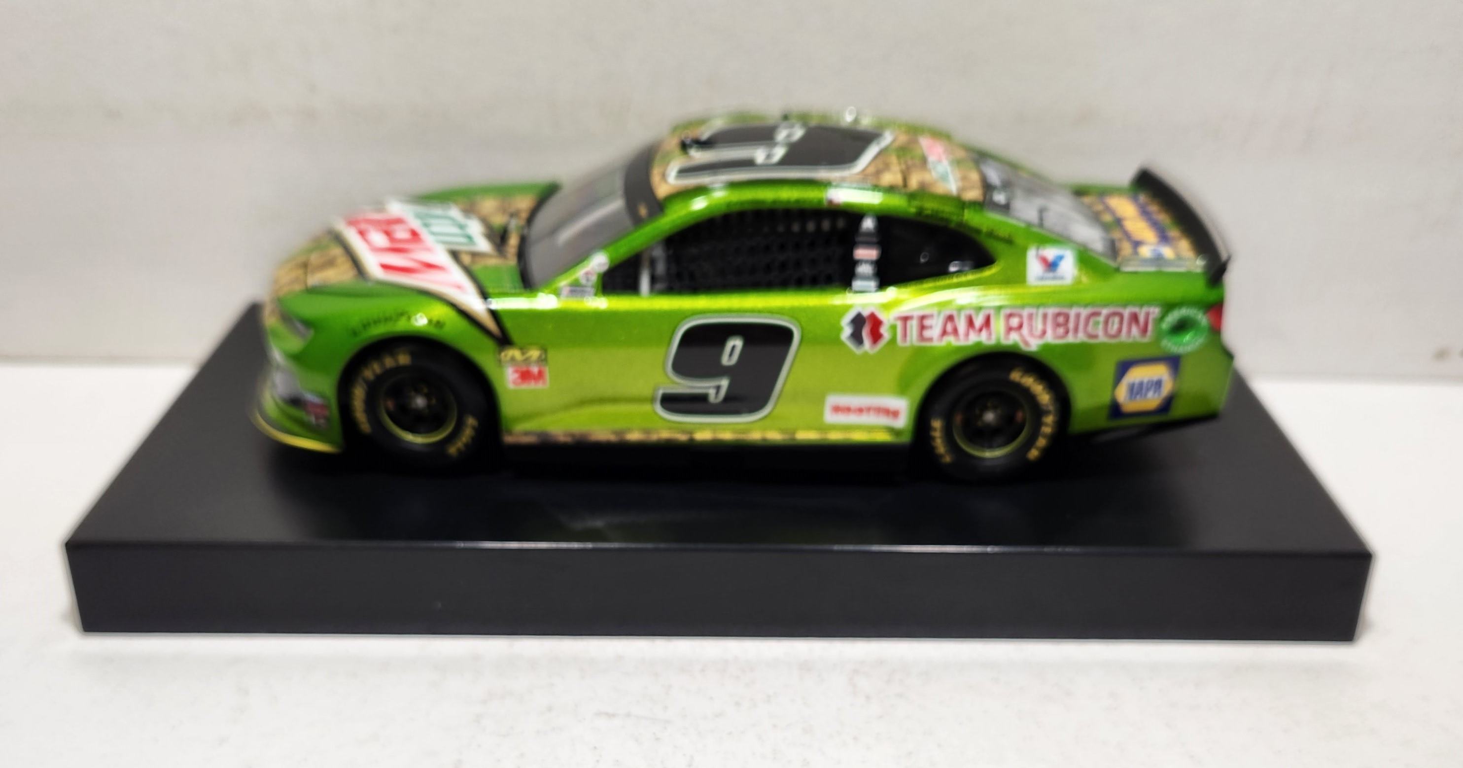 2019 Chase Elliott 1/24th Mountain Dew  "Team Rubicon" hood open Camaro