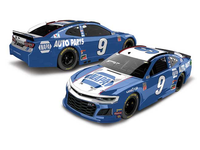 2019 Chase Elliott 1/24th NAPA "Darlington Throwback" hood open Camaro