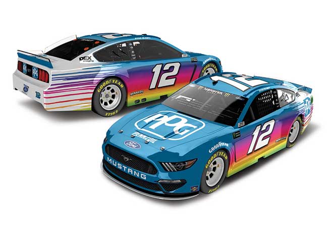 2019 Ryan Blaney 1/24th PPG hood open Mustang