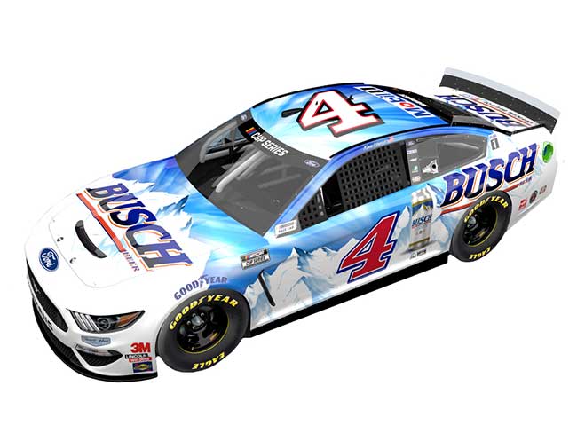 2020 Kevin Harvick 1/24th Busch Beer "Darlington Throwback" hood open Mustang