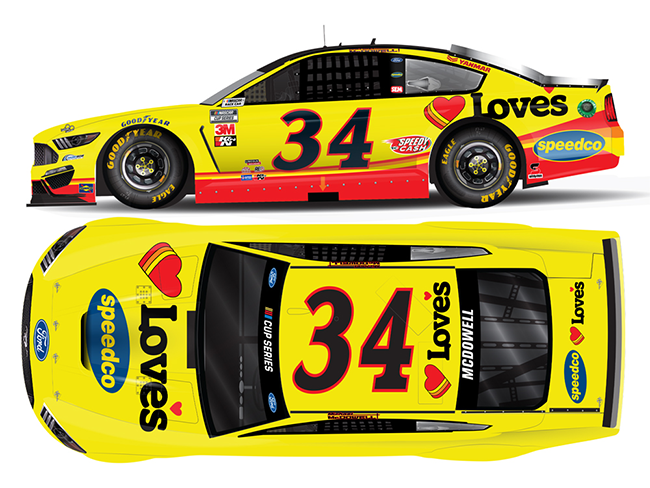 2020 Michael McDowell 1/64th Love's Travel Stops car