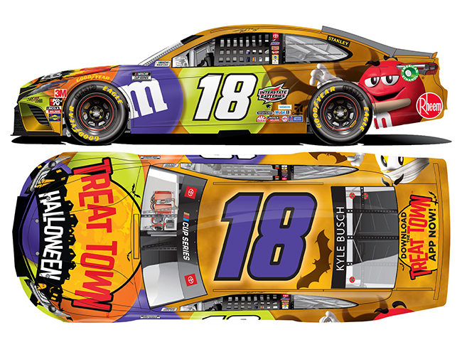 2020 Kyle Busch 1/24th M&M's "Halloween" hood open Camry