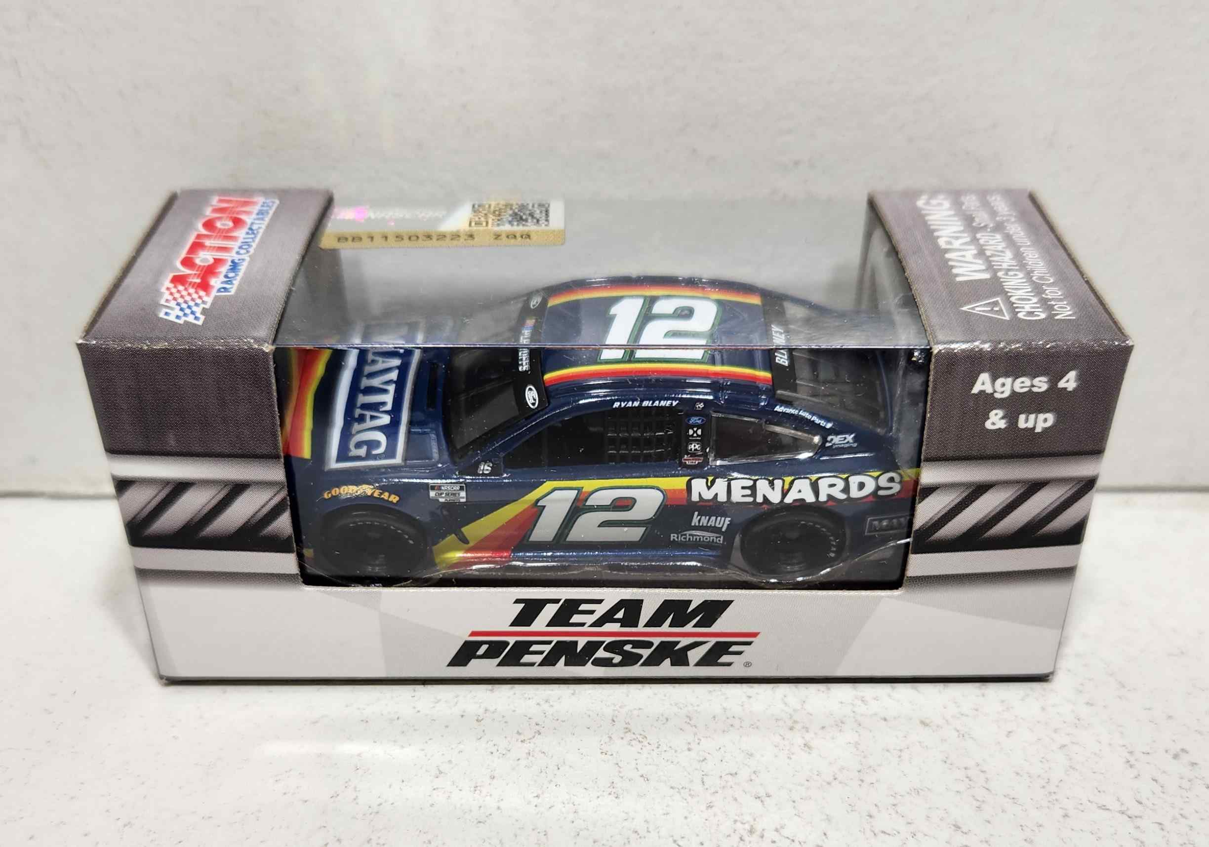 2020 Ryan Blaney 1/64th Menards/Maytag "Darlington Throwback" Mustang