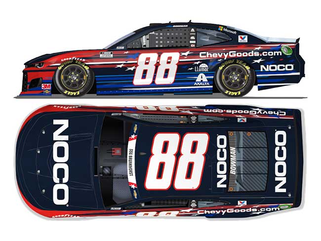 2020 Alex Bowman 1/64th Chevy NOCO "Patriotic" car