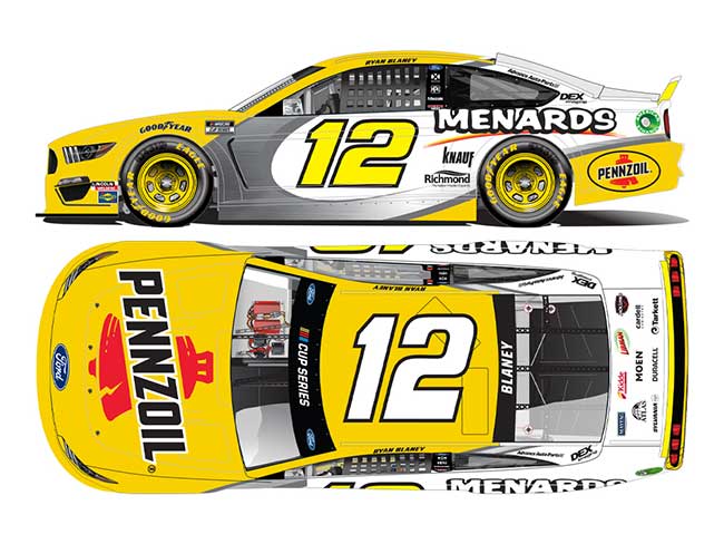 2020 Ryan Blaney 1/64th Pennzoil/Menards car