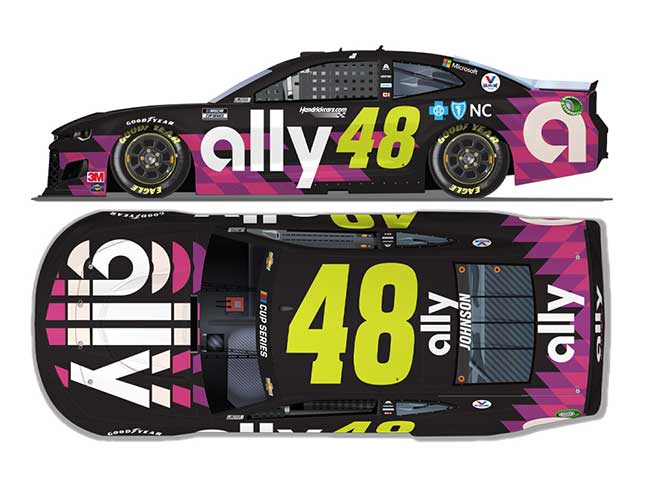 2020 Jimmie Johnson 1/24th ally "All Star" hood open Camaro