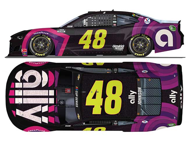 2020 Jimmie Johnson 1/24th ally "Martinsville""Sign For Jimmie" hood open car