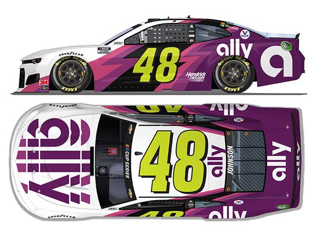 2020 Jimmie Johnson 1/24th ally "Texas" hood open car