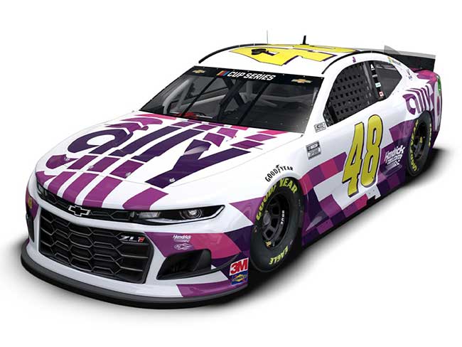 2020 Jimmie Johnson 1/24th ally "White" hood open car