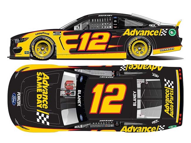 2021 Ryan Blaney 1/64th Advanced Auto "Same Day" Mustang