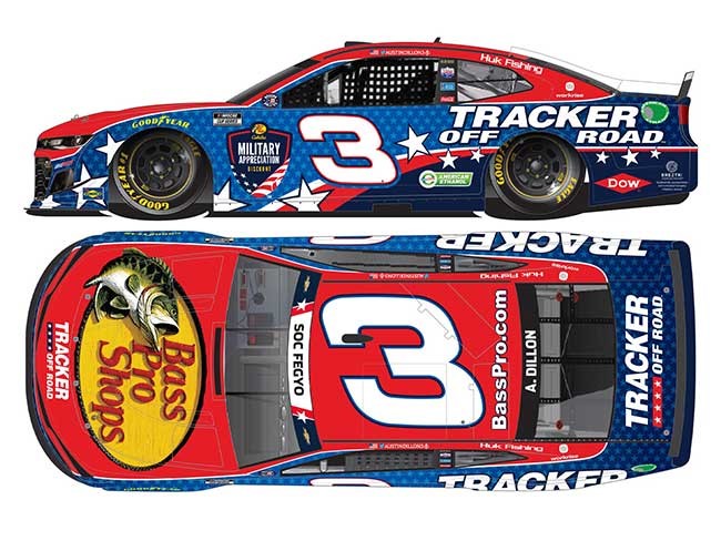 2021 Austin Dillon 1/64th Bass Pro Shops "Salutes" car