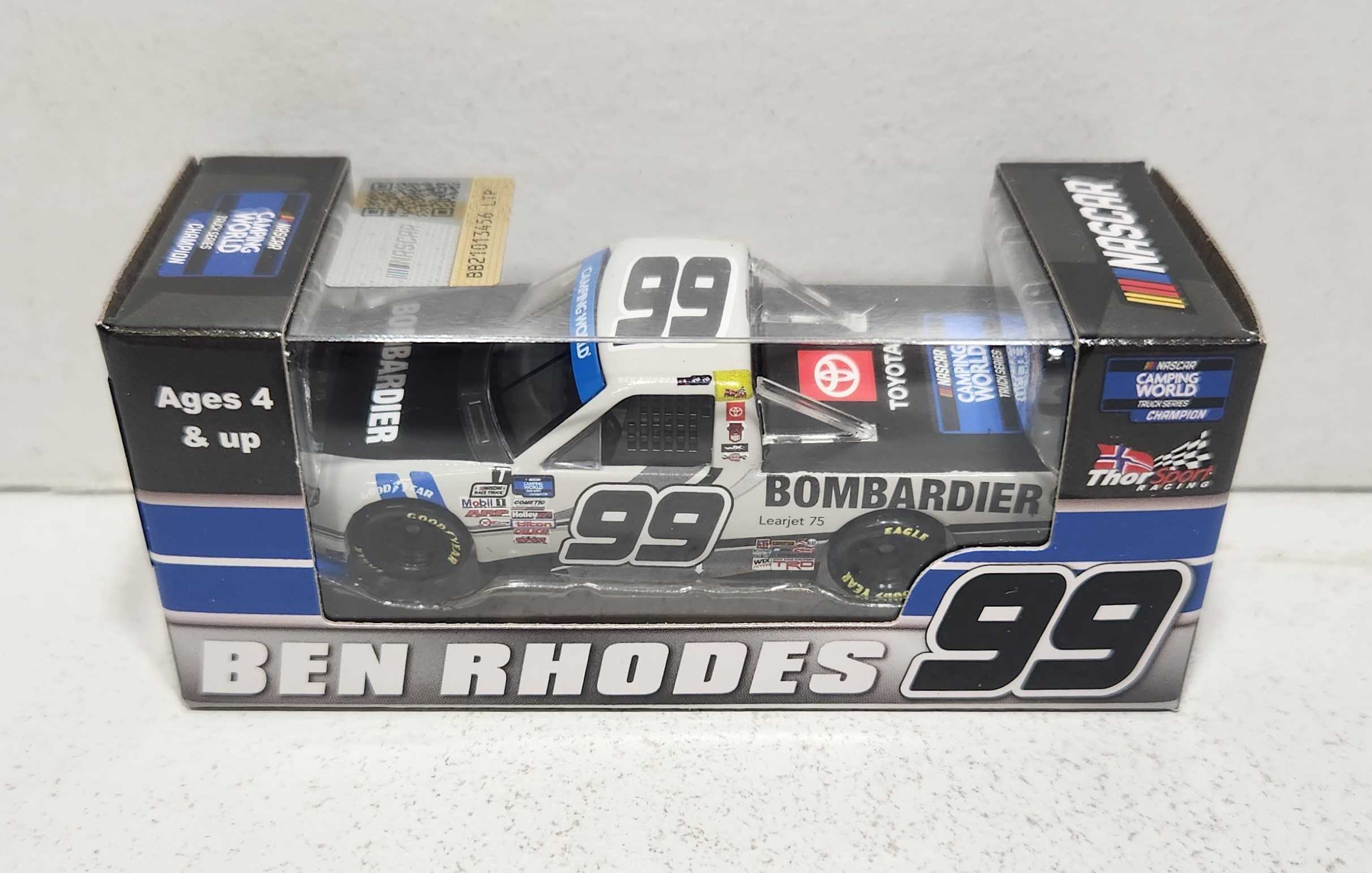 2021 Ben Rhodes 1/64th Bombardier "Camping World Truck Champion" Tundra