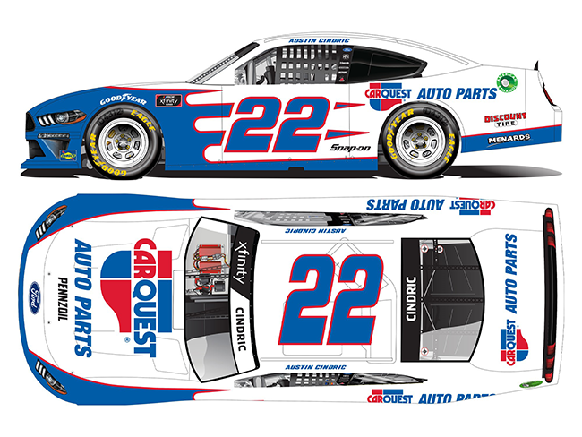 2021 Austin Cindric 1/64th CarQuest Auto Parts " Xfinity Series " car