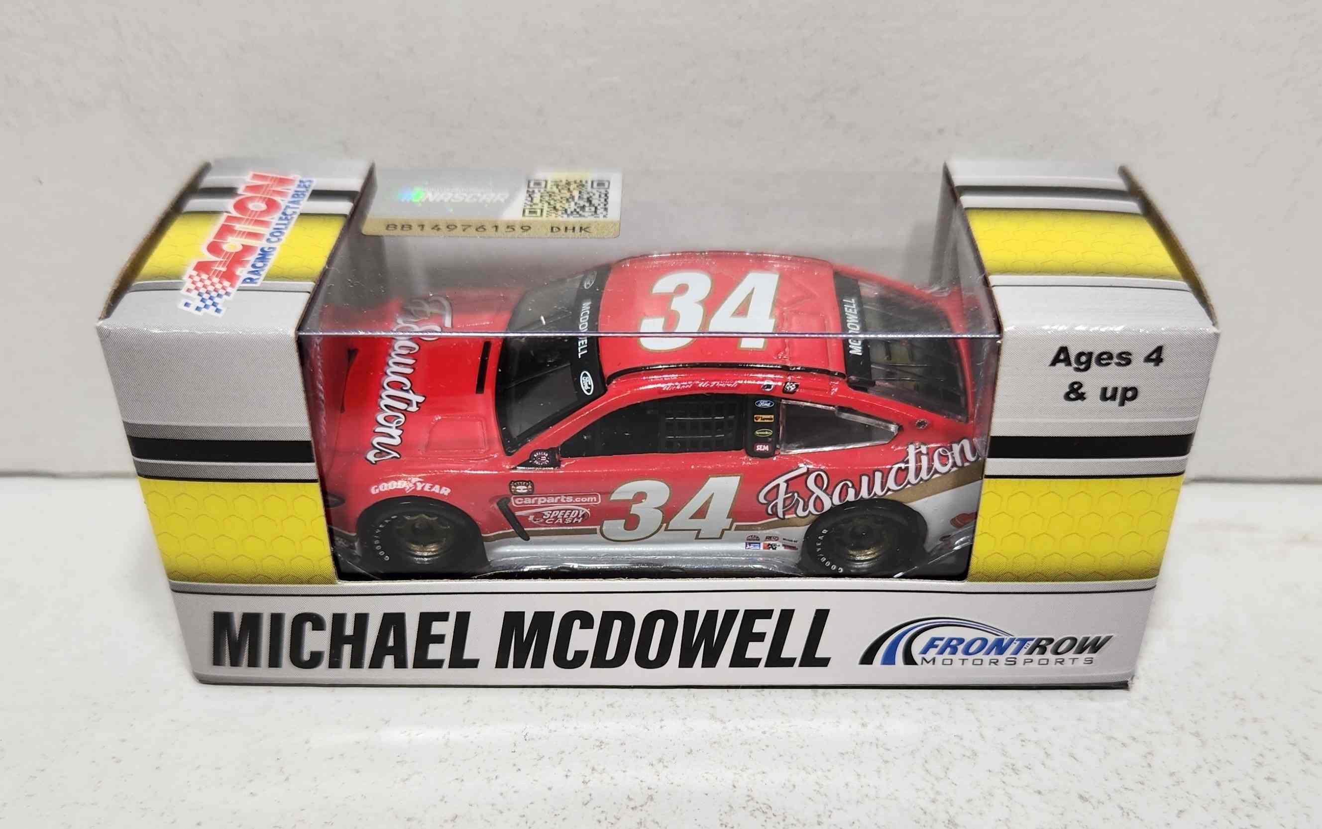 2021 Michael McDowell 1/64th FR8 Auctions "Darlington Throwback" Mustang