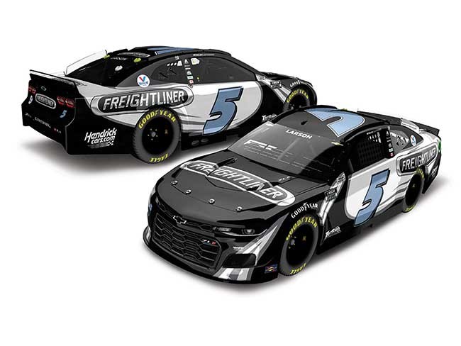 2021 Kyle Larson 1/24th Freightliner hood open Camaro