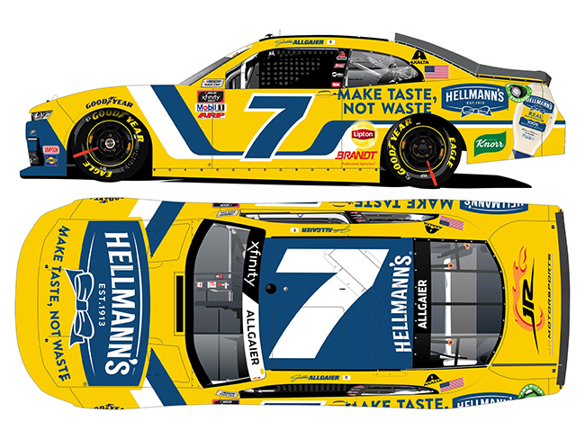 2021 Justin Allgaier 1/64th Hellmann's 100% Recycled "Xfinity Series" car