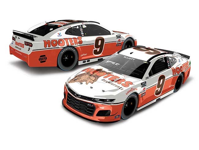 2021 Chase Elliott 1/24th Hooters "Darlington Throwback" Elite Camaro