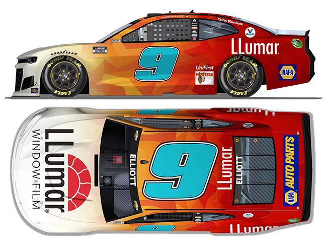 2021 Chase Elliott 1/24th LLumar hood open Camaro