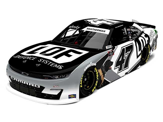 2021 Kyle Weatherman 1/64th LOF Defence Systems "Xfinity Series" car