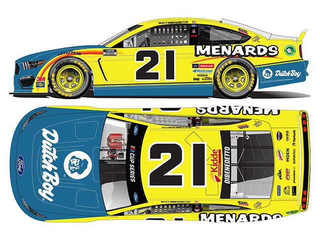 2021 Matt DiBenedetto 1/24th Menards "Dutch Boy" hood open car