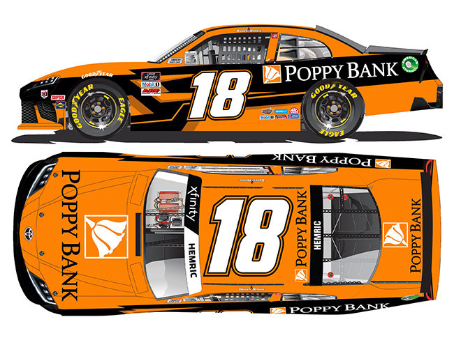 2021 Daniel Hemric 1/64th Poppy Bank "Xfinity Series" car