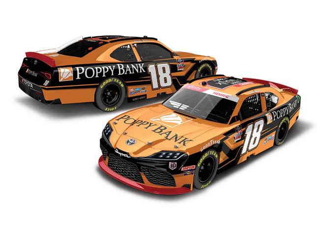 2021 Daniel Hemric 1/64th Poppy Bank "Xfinity Series Champion" car