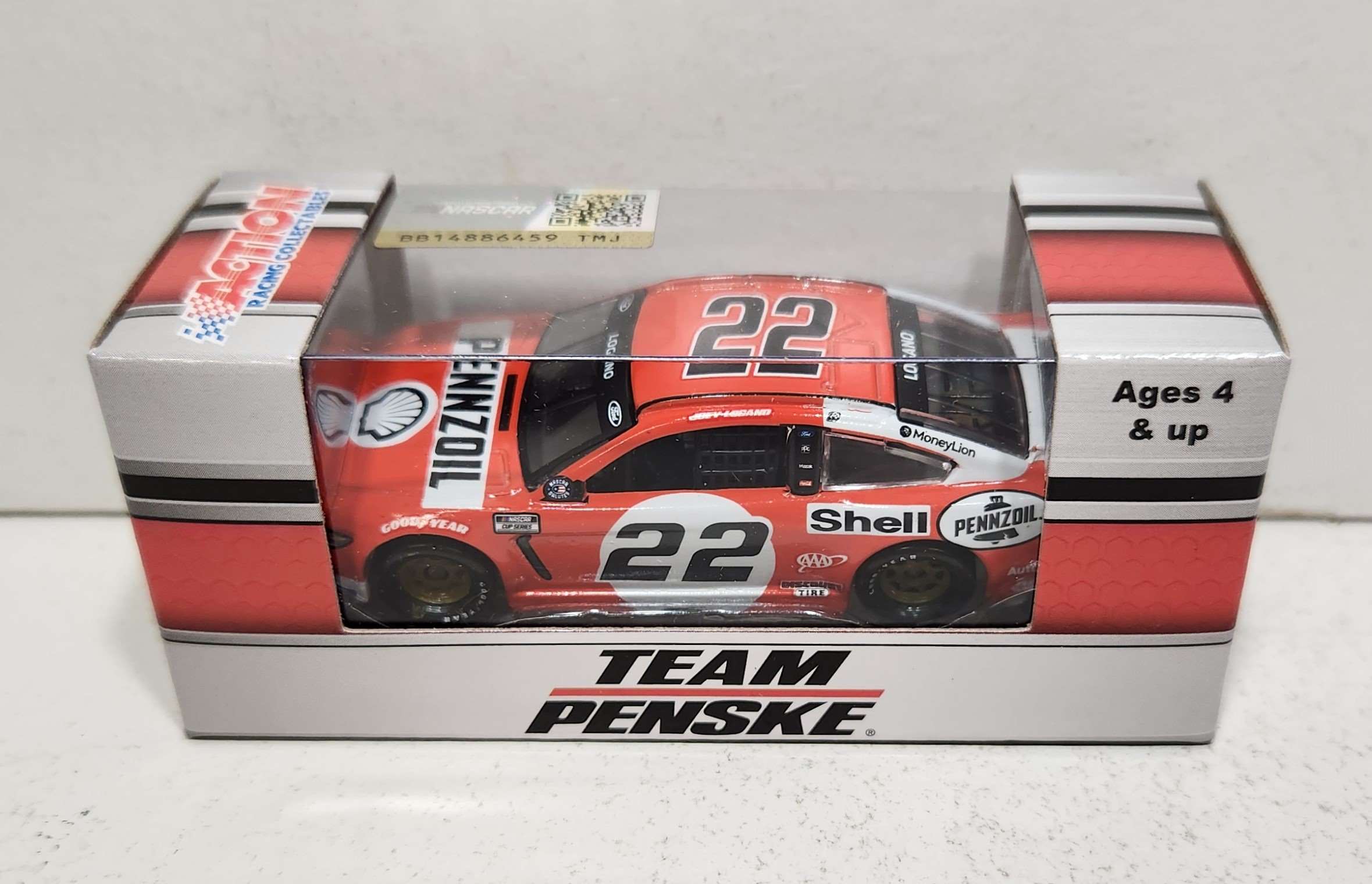 2021 Joey Logano 1/64th Shell/Pennzoil "Darlington Throwback" Mustang