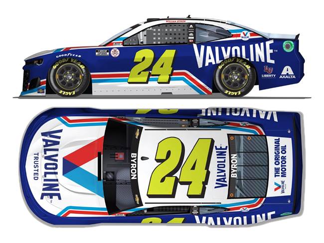 2021 William Byron 1/64th Valvoline car