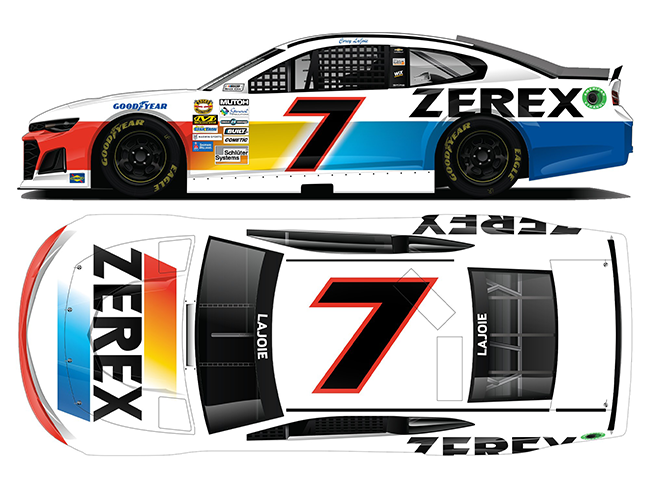 2021 Corey Lajoie 1/24th Zerex "Darlington Throwback" hood open Camaro