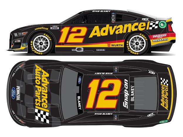 2022 Ryan Blaney 1/24th Advanced Auto Parts "Next Gen" hood open Mustang