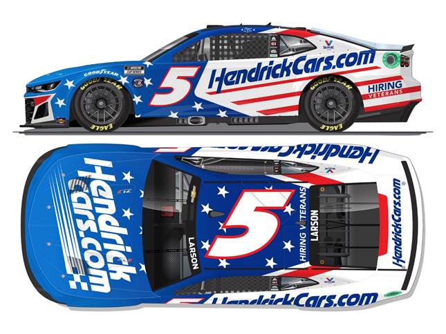 2022 Kyle Larson 1/24th HendrickCars.com "Salutes""Next Gen" hood open Camaro