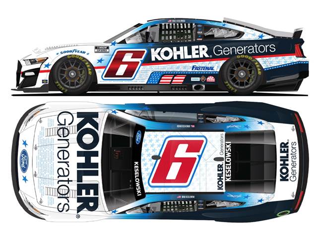 2022 Brad Keselowski 1/64th Kohler Generators "Tribute to Veterans""Next Gen car