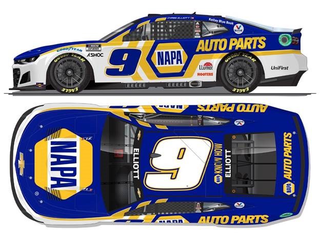 2022 Chase Elliott 1/24th NAPA "Next Gen" hood open Camaro