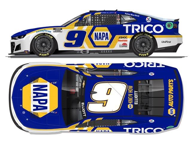 2022 Chase Elliott 1/24th NAPA "TRICO""Next Gen" hood open car