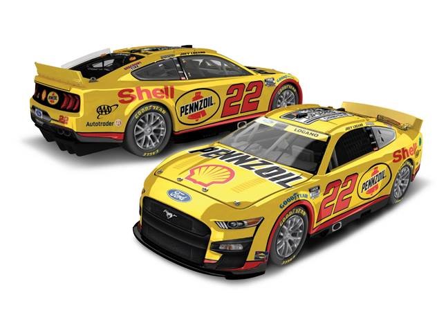 2022 Joey Logano 1/24th Shell "NASCAR Cup Champion" hood open Mustang