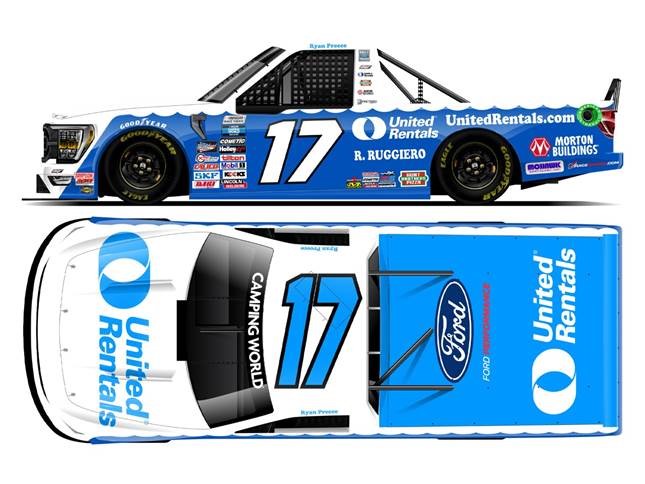 2022 Ryan Preece 1/64th United Rentals "Darlington Throwback" truck