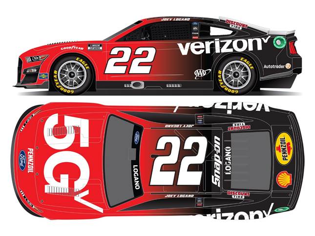 2022 Joey Logano 1/64th Verizon 5G "Next Gen" Mustang