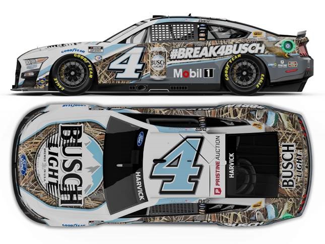 2023 Kevin Harvick 1/24th Busch Light "Hunt" hood open Mustang