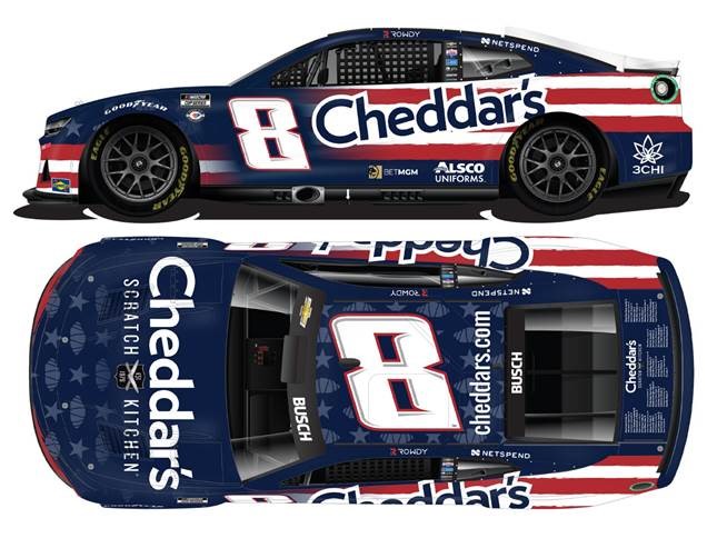 2023 Kyle Busch 1/24th Cheddars "Salutes" hood open Camaro