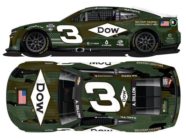 2023 Austin Dillon 1/64th DOW "Salutes" Camaro