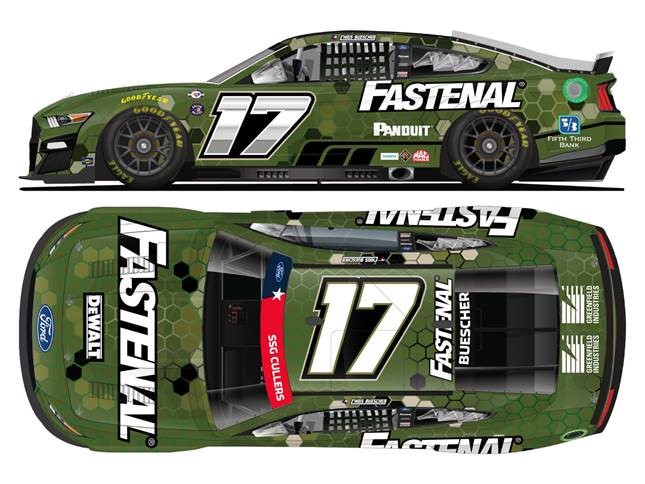 2023 Chris Buescher 1/64th Fastenal "Patriotic" Mustang