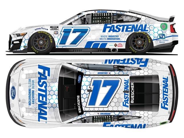 2023 Chris Buescher 1/64th Fastenal "White" Mustang