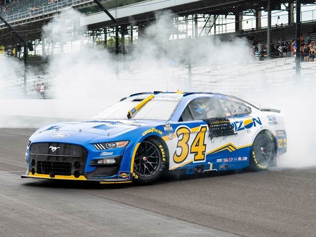 2023 Michael McDowell 1/24th Horizon Hobby "Indy Road Course Win" hood open Mustang