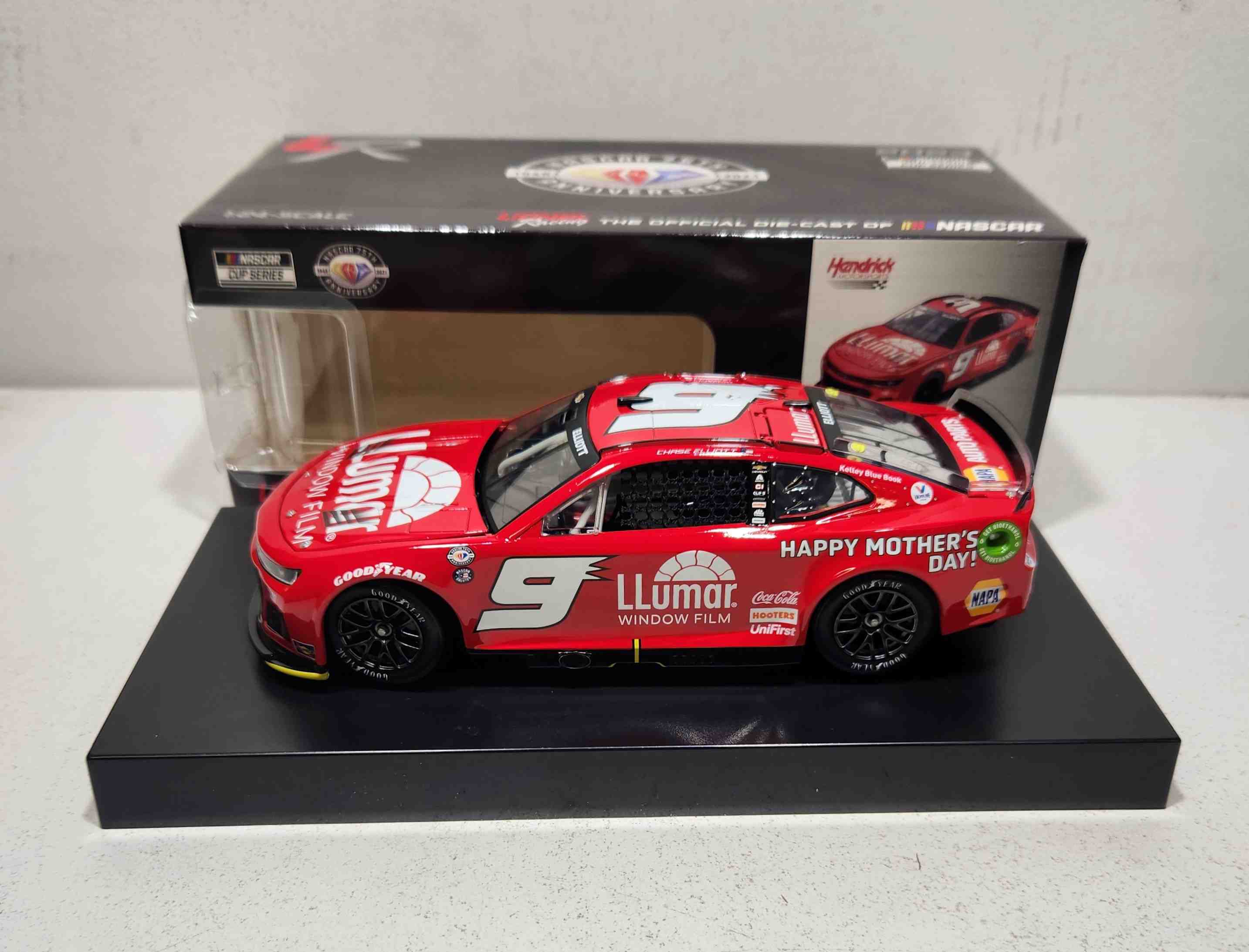 2023 Chase Elliott 1/24th LLumar "Darlington Throwback" hood open Camaro