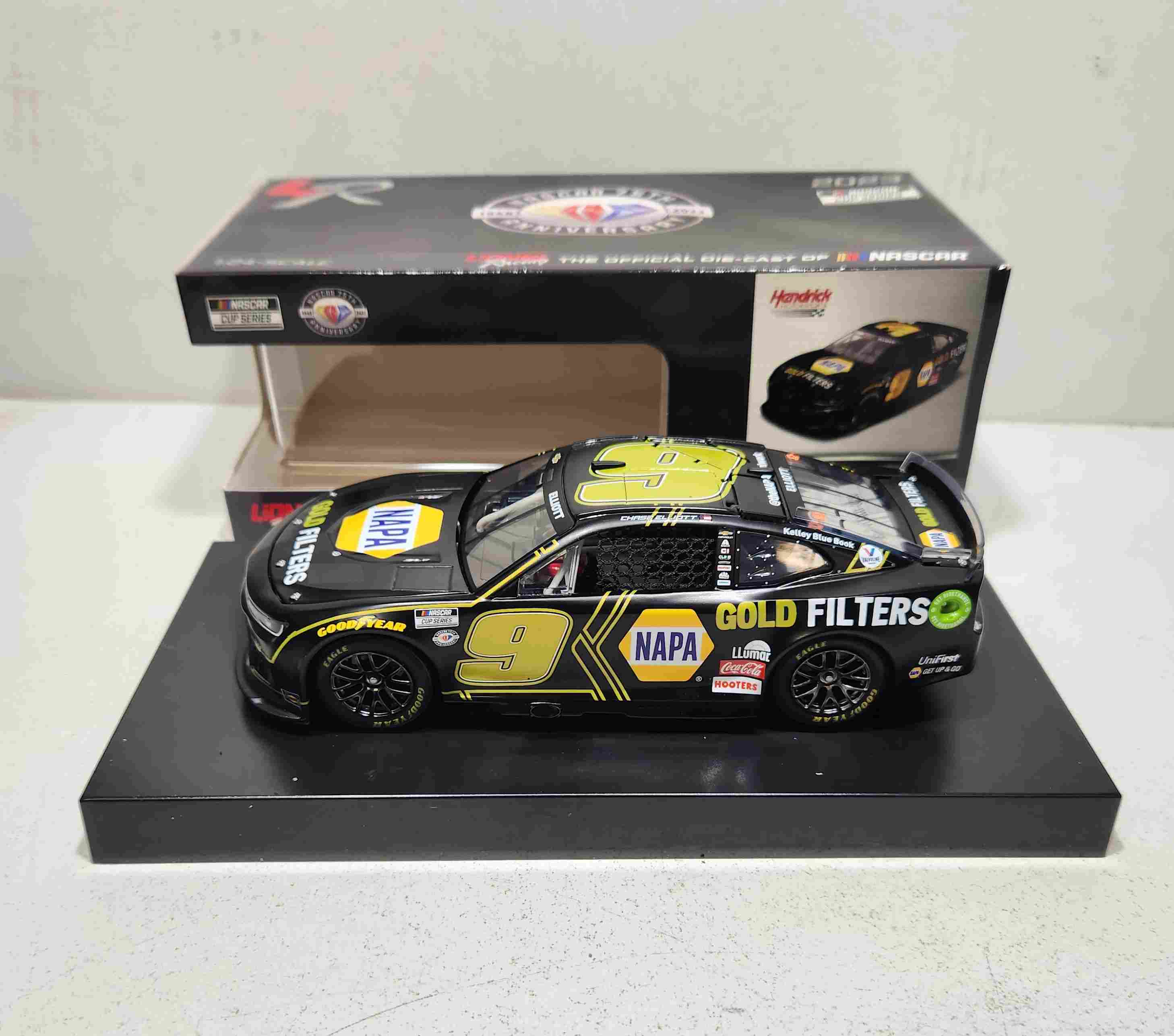 2023 Chase Elliott 1/24th NAPA "Gold Filters" hood open Camaro