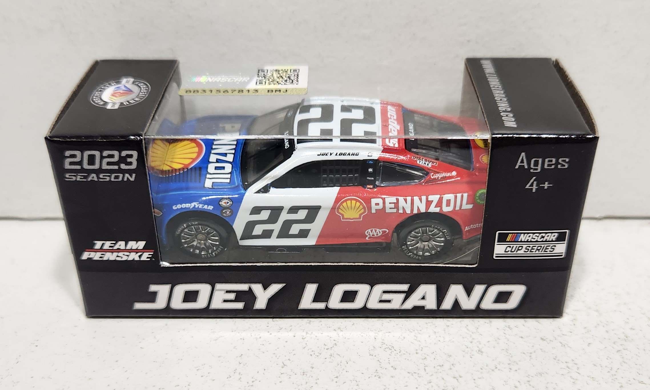 2023 Joey Logano 1/64th Shell Pennzoil "Darlington Throwback" Mustang